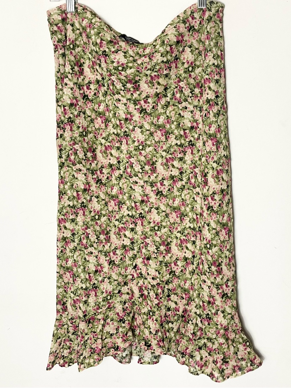 Vintage 90s Y2K Karen Kane Multicolor Floral Midi Skirt XL